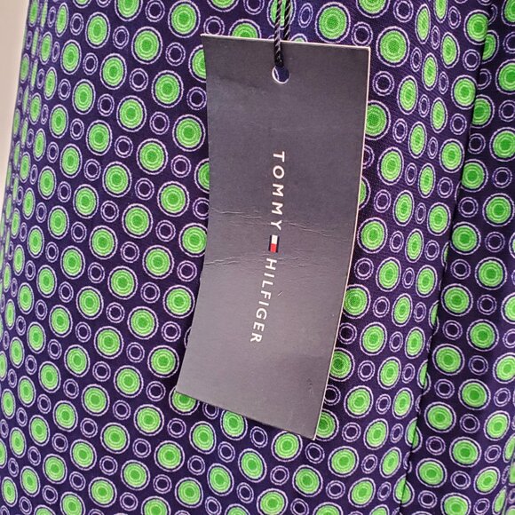 Tommy Hilfiger Wrap Dress Women's Size 6 Blue Green Polka Dot V Neck Long Sleeve - Picture 14 of 14